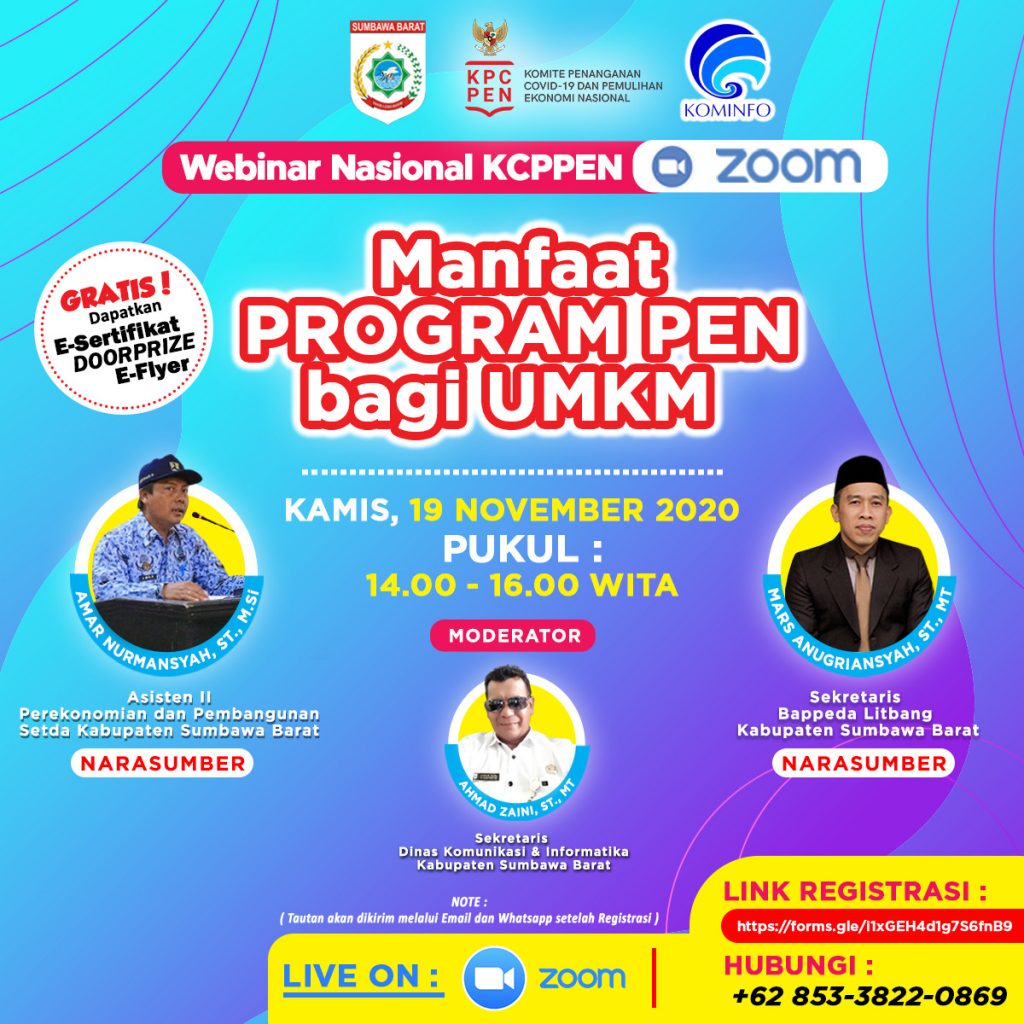 IKuti Webinar Nasional KPCPPEN , Inilah Manfaat Program PEN bagi UMKM