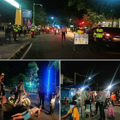 Setiap Malam Minggu, Polres Sumbawa Rutin Gelar Cipta Kondisi Serta Pencegahan Penyebaran Covid-19