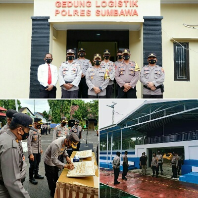 AKBP Widy Saputra S.IK Resmikan Gedung Logistik dan Tribun Olahraga Polres Sumbawa
