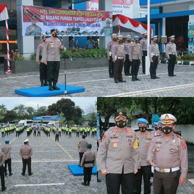 Kapolda NTB Pimpin Apel dan Commander Wish Fungsi Lantas