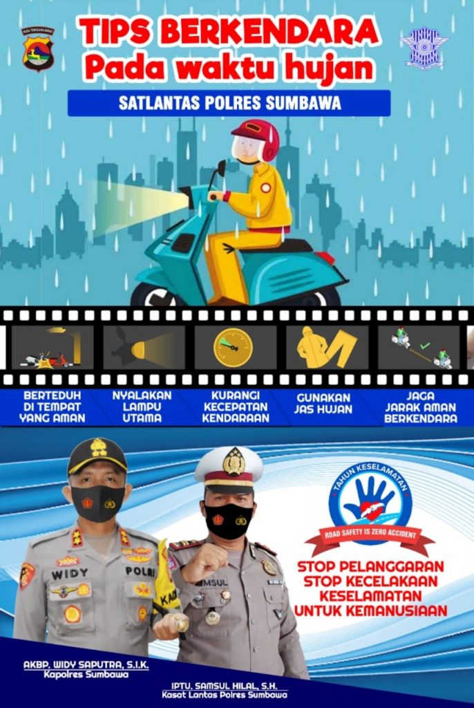 Iklan Tips Keselamatan Berkendaraan Di Jalan Raya Disampaikan Oleh Satlantas Polres Sumbawa