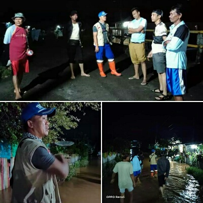 Banjir Menerjang 4 Desa Di Wilayah Tarano, Tagana Sumbawa Terjun Ke Lokasi Beri Himbauan Warga