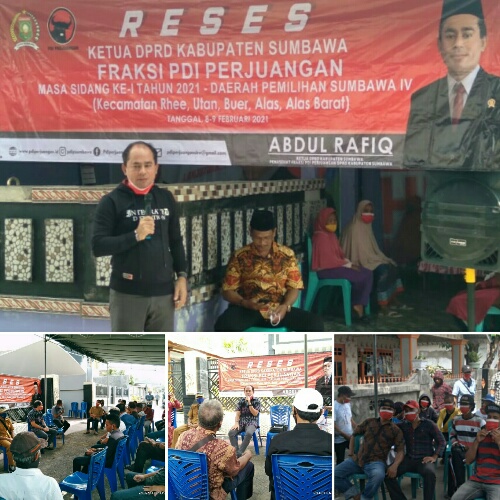 Ketua DPRD Sumbawa, Abdul Rafiq SH Tuntaskan Reses Selama Dua Hari