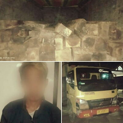 Pospol Lenangguar Amankan Truk Pengangkut 50 Batang Kayu Sonokling Tanpa Dokumen