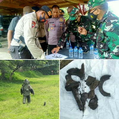 Satuan Brimob Sumbawa Ledakkan Granat Yang Ditemukan Di Bawah Jembatan Brang Bara