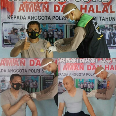 723 Personil dan ASN Polres Sumbawa Divaksin secara bertahap