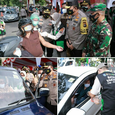 Percepat Vaksinasi di NTB, Polda Bentuk Drive Thru Vaksin Covid-19