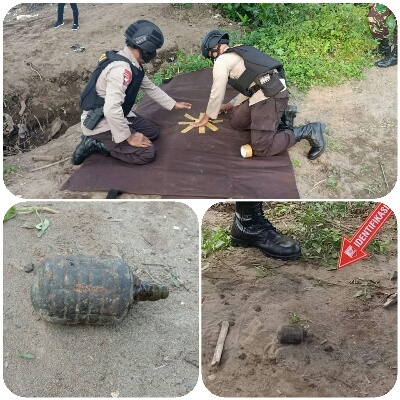 Tim Jibom Subden 3 Gegana Satuan Brimob Sumbawa Evakuasi Granat Di Bawah Jembatan Brang Bara