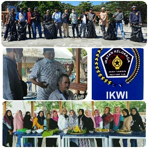 PWI Sumbawa Gelar Bersih Pantai Sekaligus Pembentukan IKWI Sumbawa