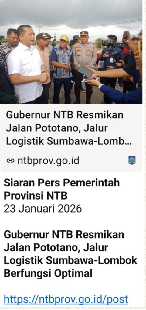 Yusuf Maula Kritisi Peresmian Jalur Dua Poto Tano, Gubernur NTB Jangan Hanya Seremonial, Kualitas Proyek Diduga Asal Jadi ‘ Slogan NTB MENDUNIA Dipertanyakan ‘