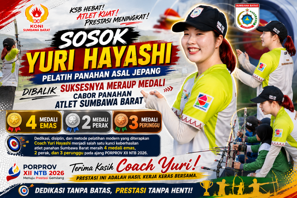 Transfer Ilmu dari Jepang, Yuri Hayashi Sukses Angkat Prestasi Panahan Sumbawa Barat