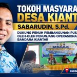 Tokoh Masyarakat Desa Kiantar, Sabarudin.S.Pd., Dukung Penuh Pembangunan Pusat Oleh-Oleh Penunjang Operasional Bandara Kiantar, Kecamatan Poto Tano