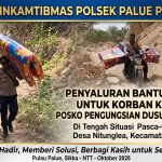 Bhabinkamtibmas Palue Salurkan Bantuan untuk Korban Kebakaran di Tengah Situasi Pascagempa